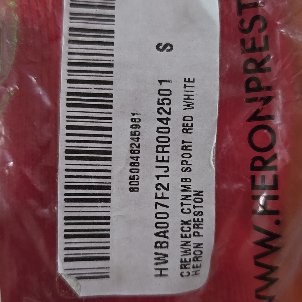 NWT Heron Preston Vibrant Red Crewneck Sport Sweatshirt Size S - Picture 11 of 11